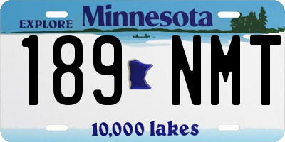 MN license plate 189NMT