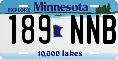 MN license plate 189NNB