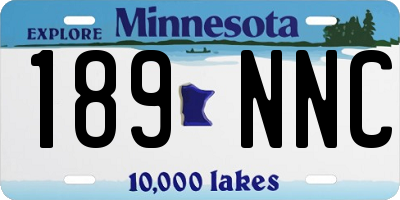 MN license plate 189NNC