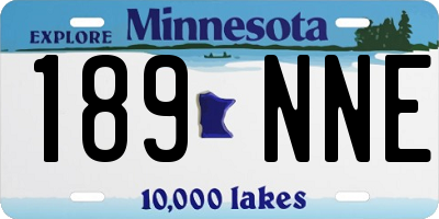 MN license plate 189NNE
