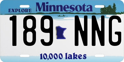 MN license plate 189NNG