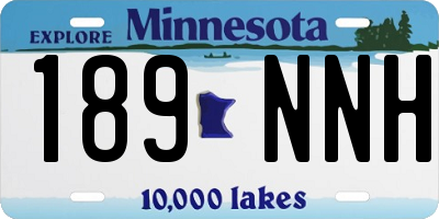 MN license plate 189NNH