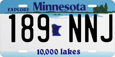 MN license plate 189NNJ