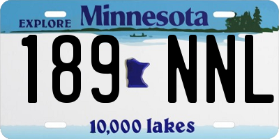MN license plate 189NNL