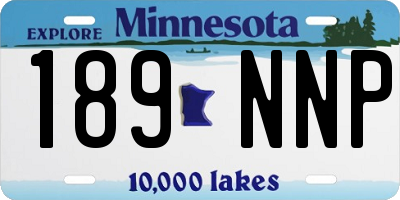 MN license plate 189NNP