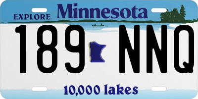MN license plate 189NNQ