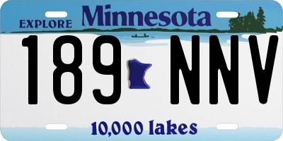 MN license plate 189NNV