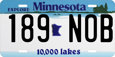 MN license plate 189NOB