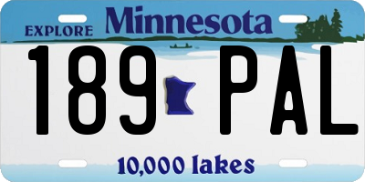 MN license plate 189PAL