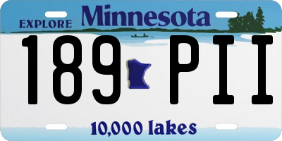 MN license plate 189PII