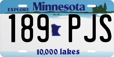 MN license plate 189PJS