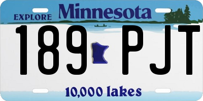 MN license plate 189PJT