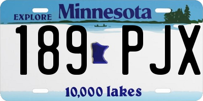 MN license plate 189PJX