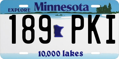MN license plate 189PKI