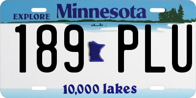 MN license plate 189PLU
