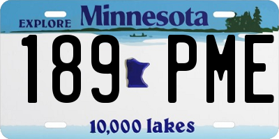 MN license plate 189PME