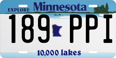 MN license plate 189PPI