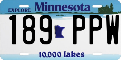 MN license plate 189PPW