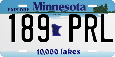 MN license plate 189PRL