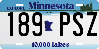 MN license plate 189PSZ