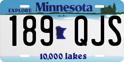 MN license plate 189QJS