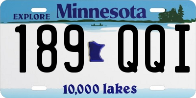 MN license plate 189QQI