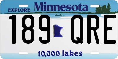 MN license plate 189QRE