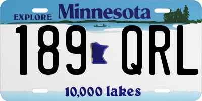 MN license plate 189QRL