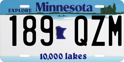 MN license plate 189QZM