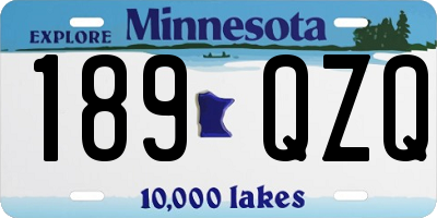 MN license plate 189QZQ
