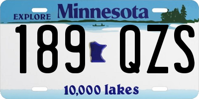MN license plate 189QZS