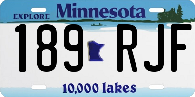 MN license plate 189RJF