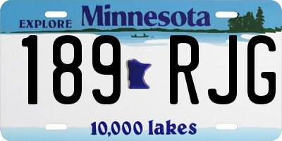 MN license plate 189RJG