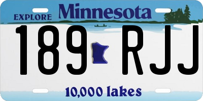 MN license plate 189RJJ