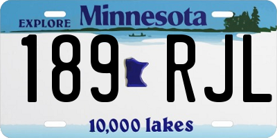 MN license plate 189RJL