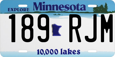 MN license plate 189RJM