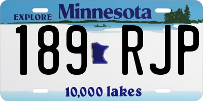 MN license plate 189RJP