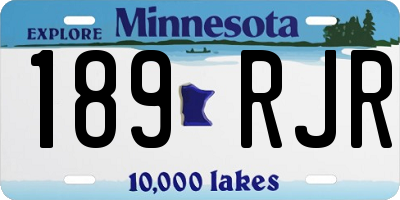 MN license plate 189RJR