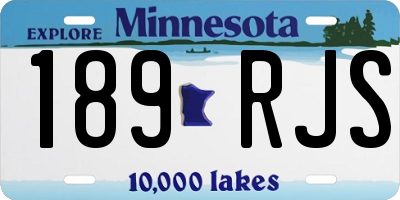 MN license plate 189RJS