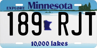 MN license plate 189RJT