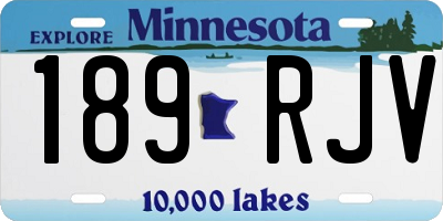 MN license plate 189RJV