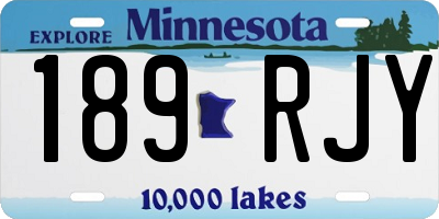 MN license plate 189RJY