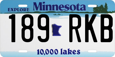 MN license plate 189RKB