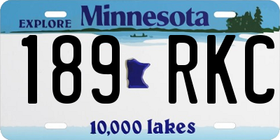 MN license plate 189RKC