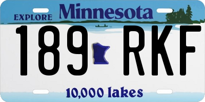 MN license plate 189RKF