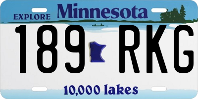 MN license plate 189RKG