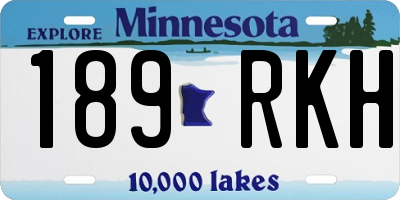 MN license plate 189RKH