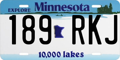 MN license plate 189RKJ