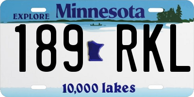 MN license plate 189RKL