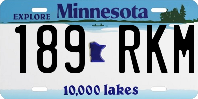 MN license plate 189RKM